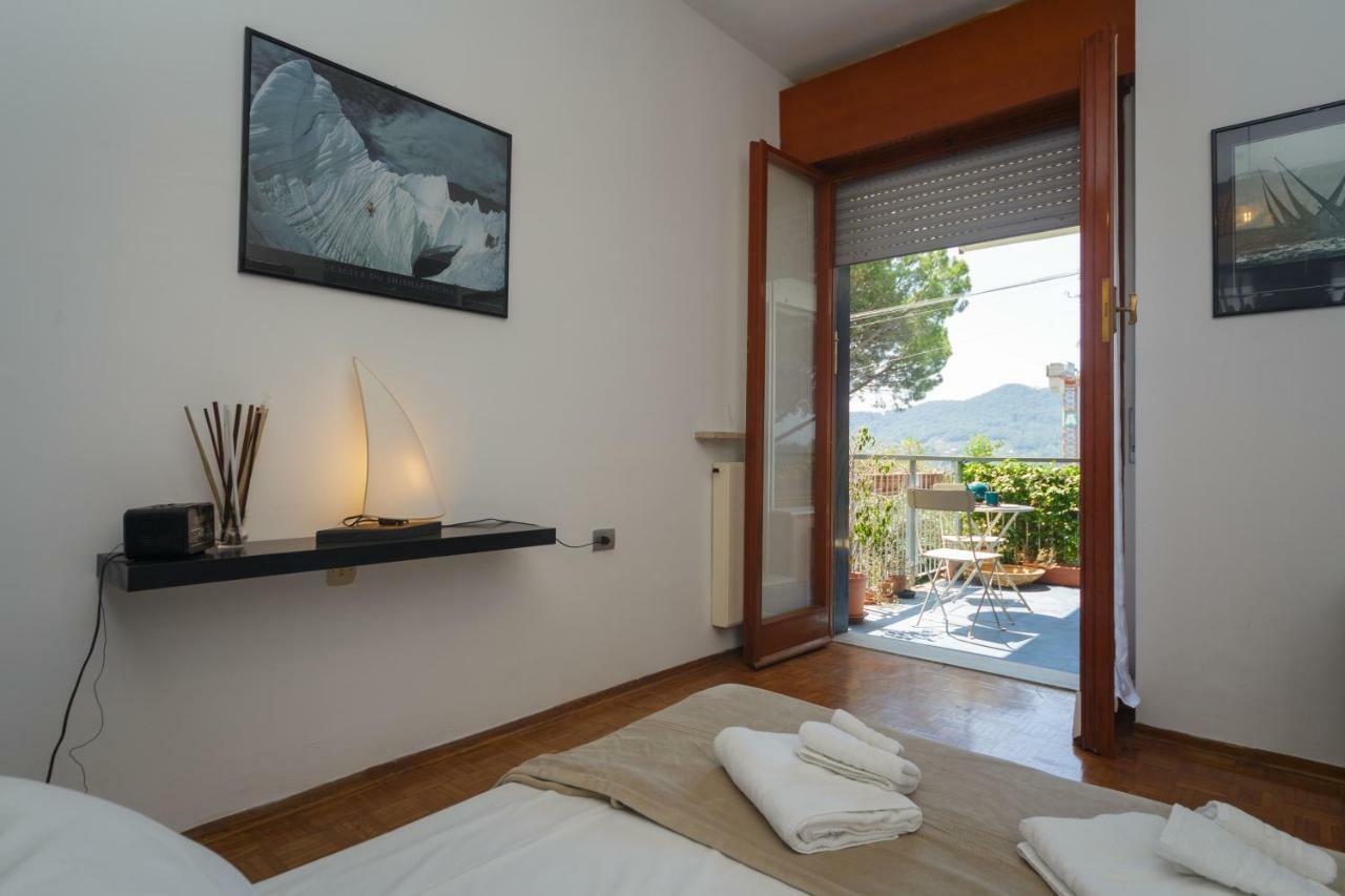 Casa Anna Sea view, Pool, Parking&wifi Apartment Rapallo Bagian luar foto